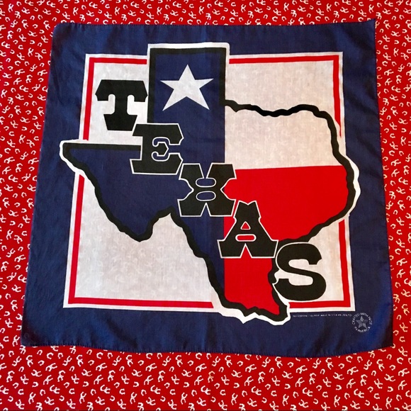 Vintage TEXAS🇨🇱 bandana/face mask😷 made in USA - Picture 1 of 6